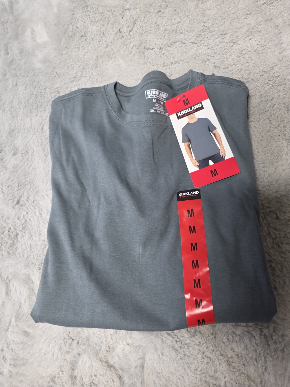 NWT Kirkland Signature Men's Crewneck T-Shirt - Slate Gray